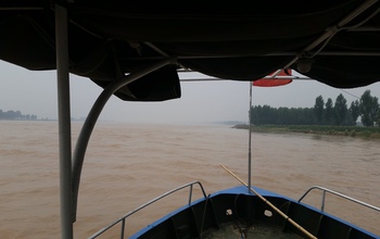 Researchers' view of the famous Yellow River as it courses along.